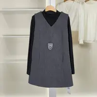 麦迪尚品【夕Y】50909280 长袖上衣背心裙套装春秋女装商场同款