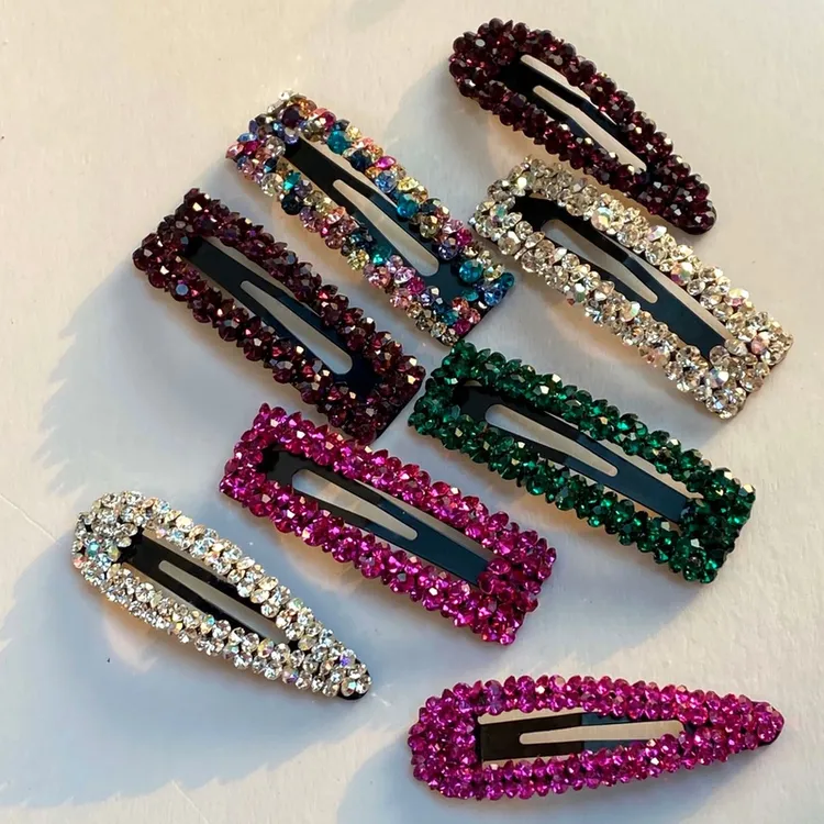 韩国s家水晶bb夹高端发夹网红爆款碎发夹红色刘海夹韩版发卡发饰