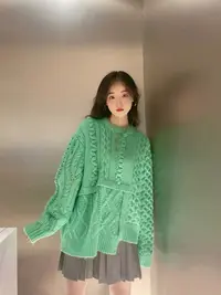 商场单！D家同款 高克重羊毛秋冬新款百搭圆领针织外穿毛衣女
