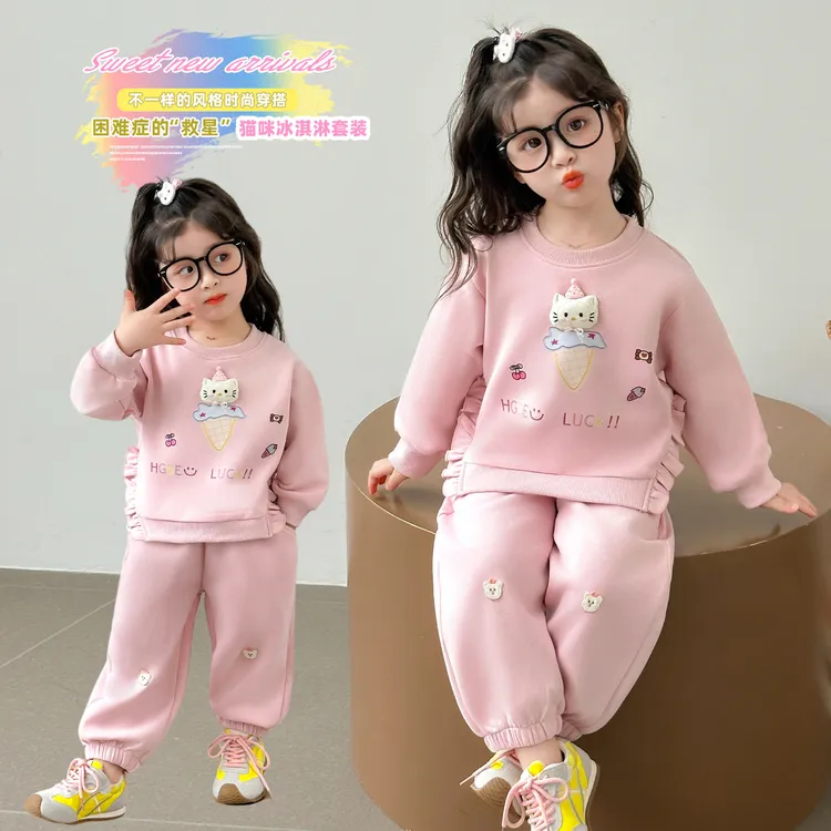 女童秋装套装2025新款1-3岁幼儿园潮款小童女宝春秋季洋气两件套