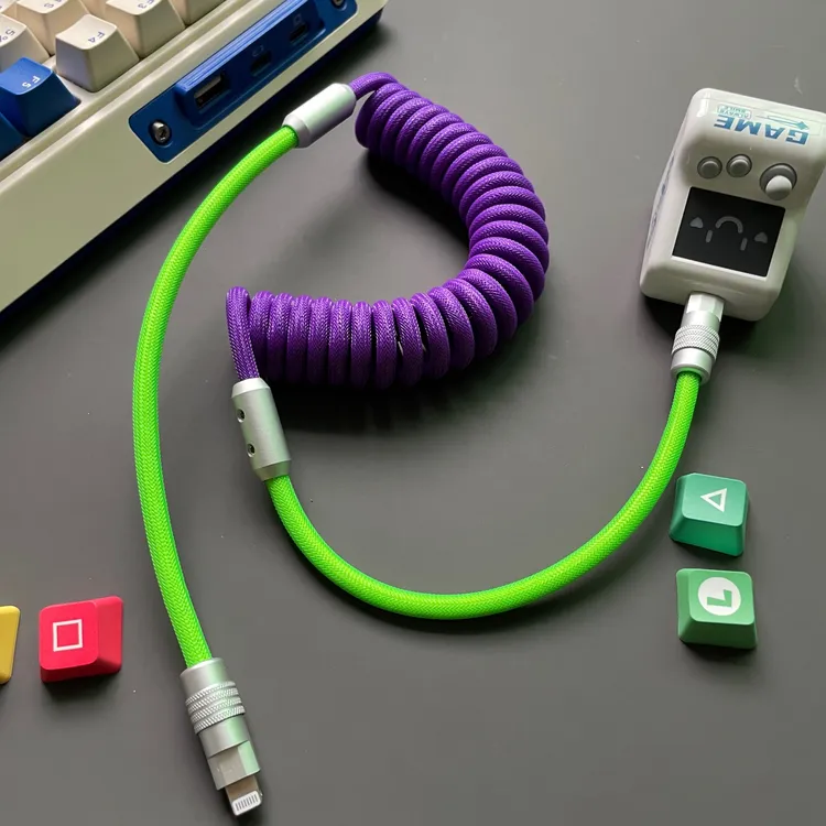 车载Carplay数据线弹簧伸缩PD超级快充typec伸缩车载充电线星愿