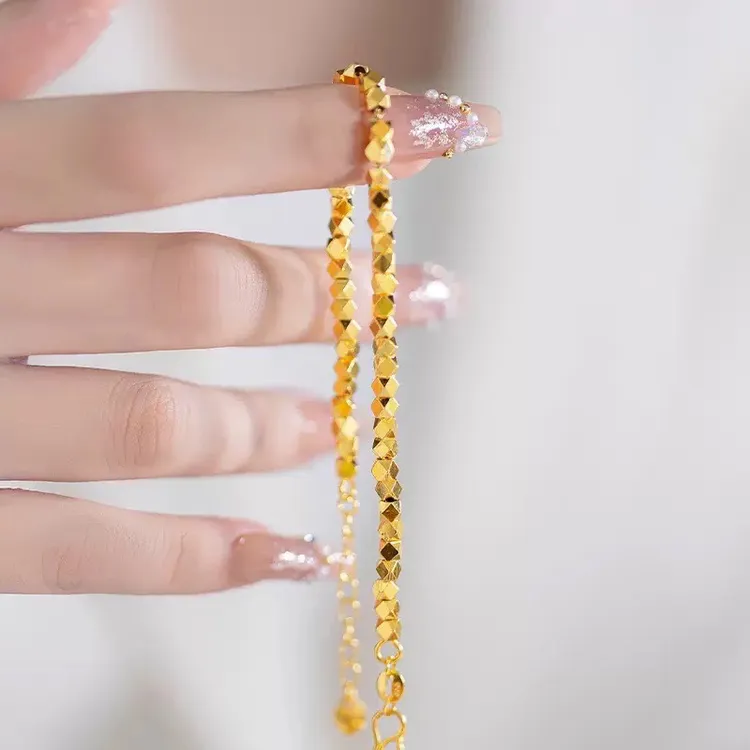 铜合金手链 气质精美时尚爆闪蹦迪珠珠首饰简约手链送女友