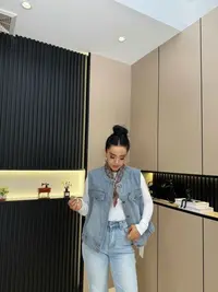 iLSAR 新款牛仔马甲7506