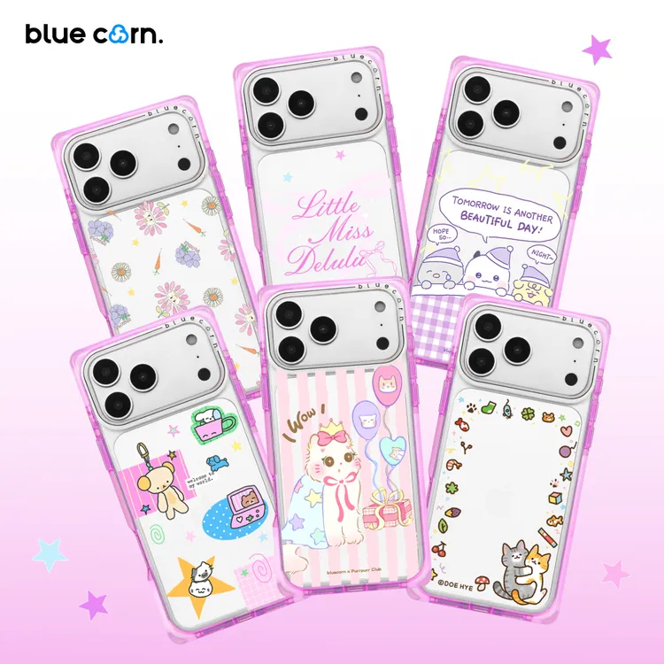 Bluecorn蓝色苞米紫色奶方 适用iPhone17/16/Pro/Max毛茸茸手机壳