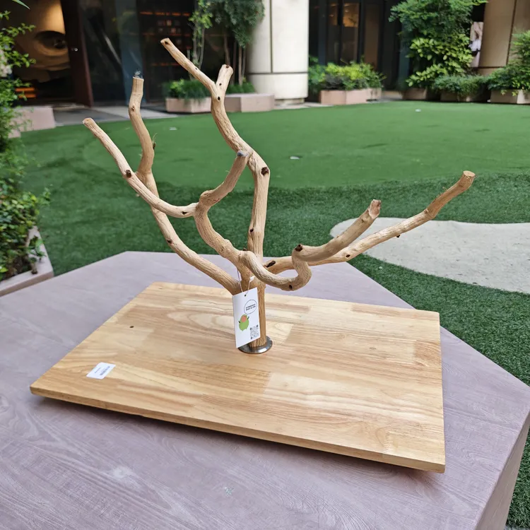 原木树枝鹦鹉笼外游戏站台树杈48*48厘米 带40*60底盘  