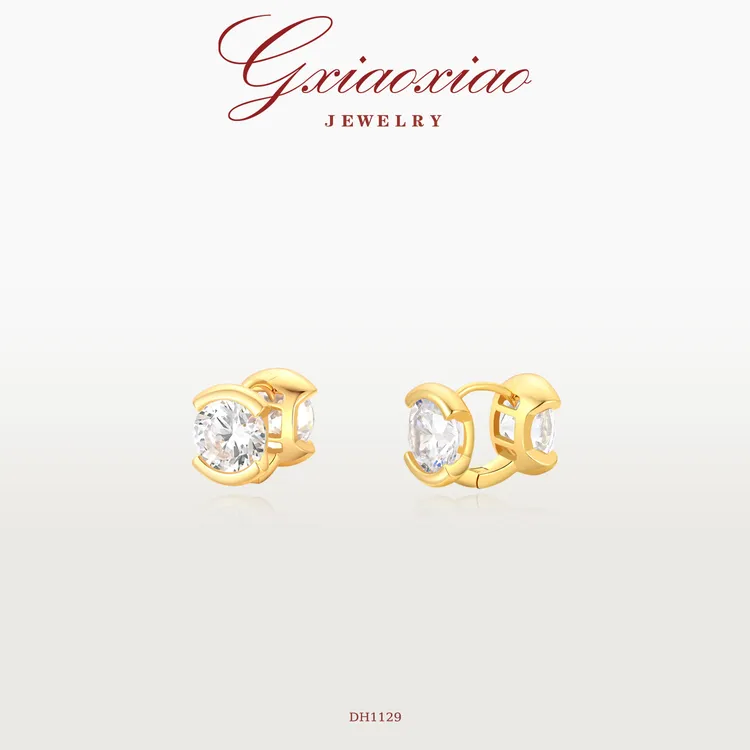 G XIAOXIAO 镀K金 耳饰 轻奢气质高级感双面个性百搭耳环 DH1129