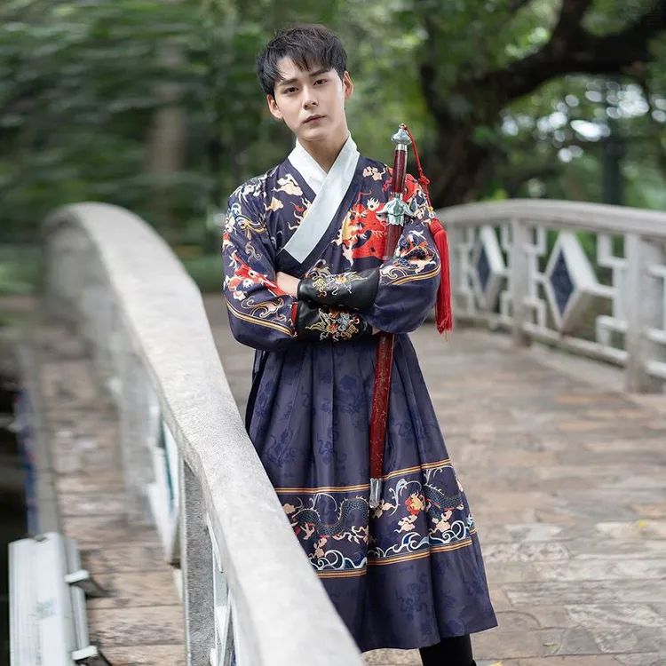 锦衣卫飞鱼服全套中国风男装绣春刀蟒袍侍卫衣服男古装明制汉服春