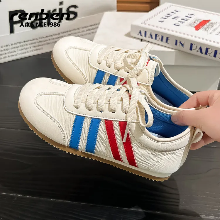 人本体育旗舰店2025新品洋气气质百搭穿上超舒服ins平底休闲鞋复