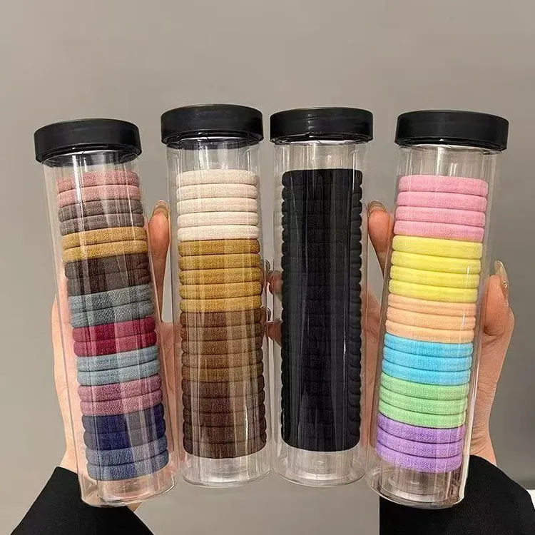 无接缝橡皮筋女扎头发绳丸子头高马尾头绳高弹力耐用发圈简约皮套