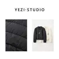 【M家雪宝】90三.花安心白鹅绒微皱肌理轻薄棒球领鹅绒服25308009