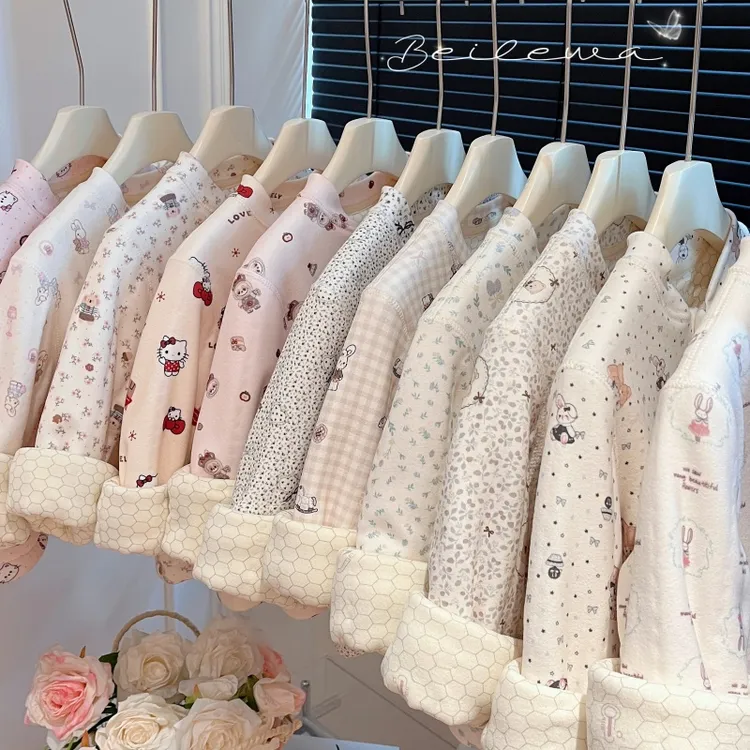 秋冬款加厚女童内穿棉袄女宝宝保暖长袖上衣棉衣儿童校服神器童装