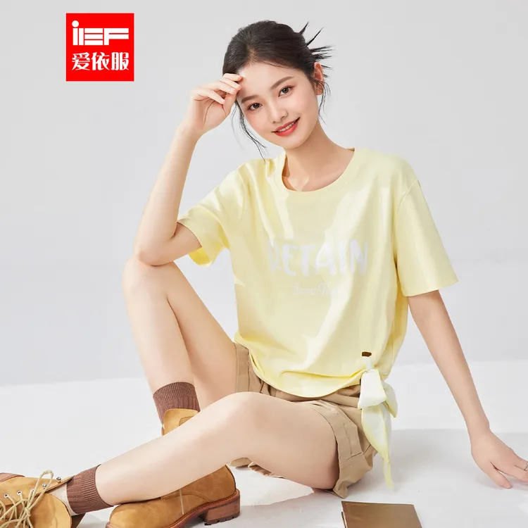 IEF/爱依服上衣2025夏季新款韩版时尚小众设计通勤气质百搭T恤