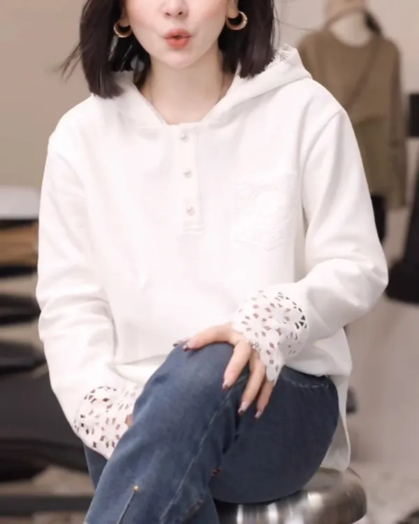 2025早春女士连帽新款时尚洋气宽松显瘦设计感内搭打底上衣T恤