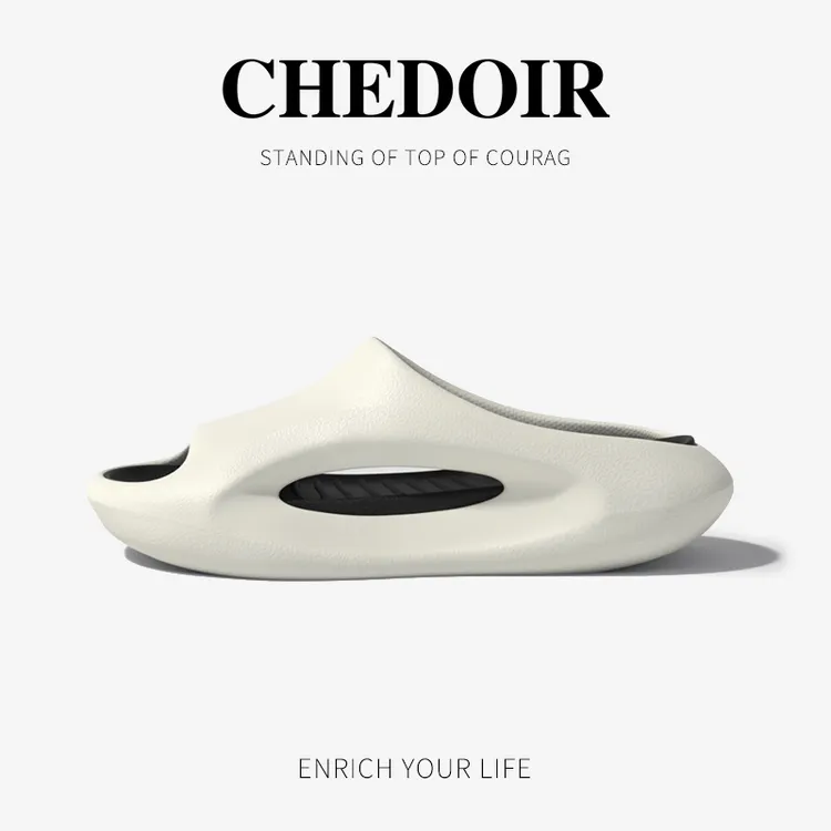 chedoir月牙运动拖鞋男夏季户外厚底缓震防滑情侣凉拖鞋休闲外穿