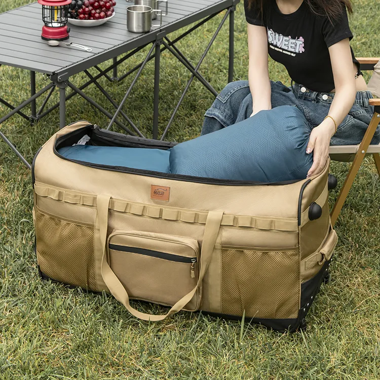 大容量拖轮包户外加厚防泼水可扩容大容量带轮拖轮收纳旅行包