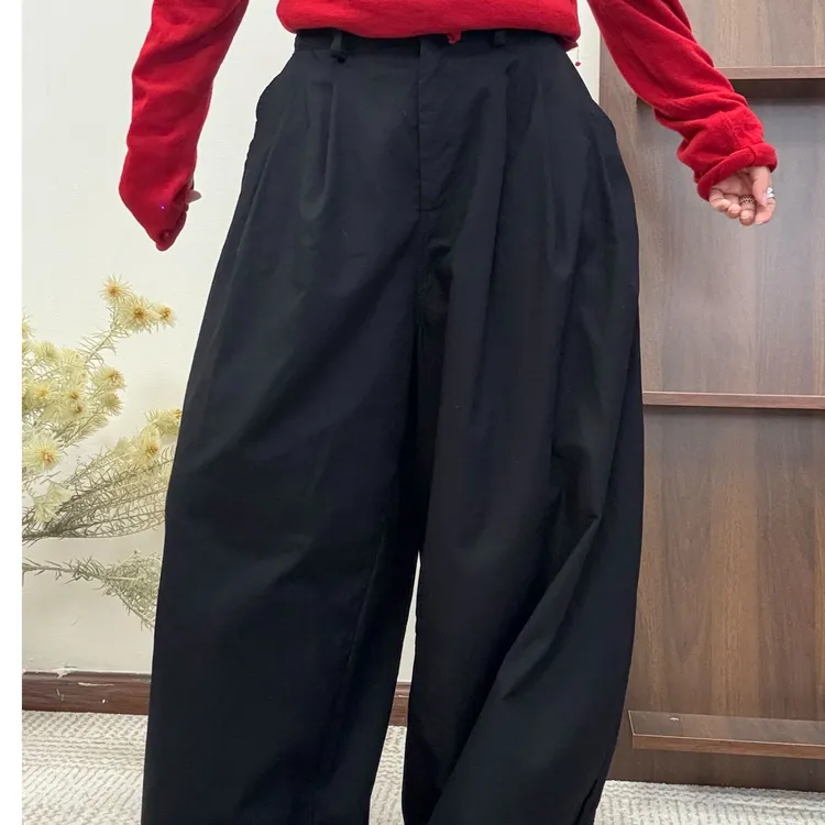 (哪吒)大屁股裤新款裤子阔腿简约大气日系休闲裤宽松慵懒