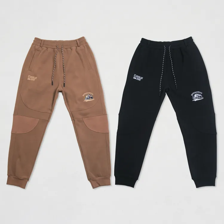 【道格拉斯】黑咖啡色吉普车薄绒立体拼接保暖休闲秋冬卫裤DD366