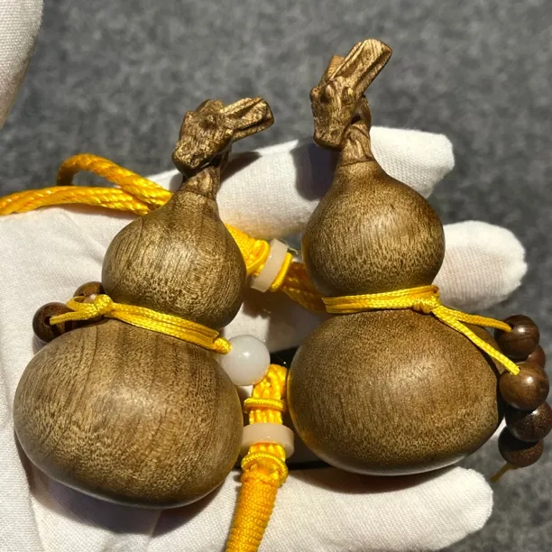 正宗金丝楠木枯木老料龙头葫芦文玩手把件挂饰小摆件小叶桢楠实木