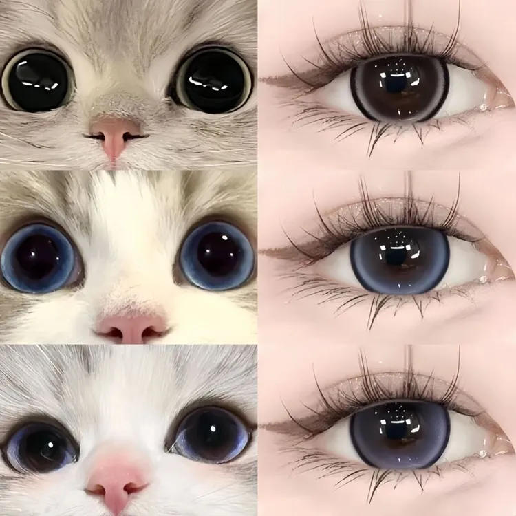 眸可【日抛30片组合】牛奶葡萄蓝莓珍宝珠日抛时尚美瞳学生隐形眼镜