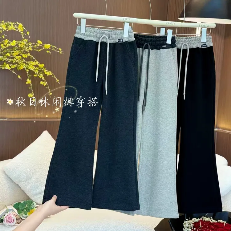 【实体品质】加厚女童微喇裤2025秋款中大童休闲裤高腰百搭裤子2976