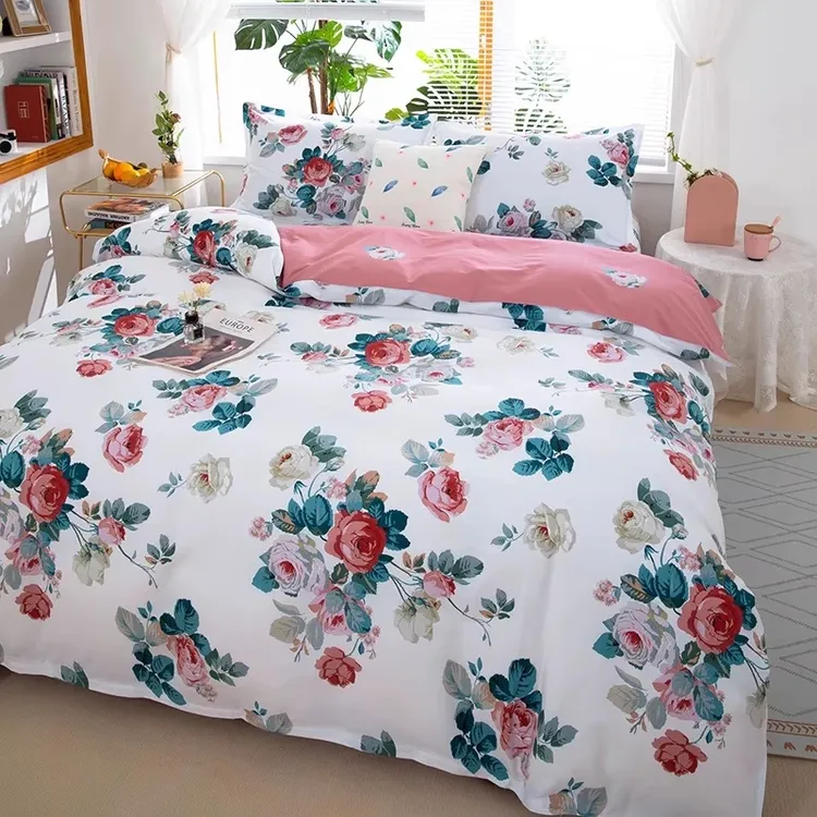 【100%全棉】高端纯棉斜纹床单被套枕套三件四件单双人件套件炕单