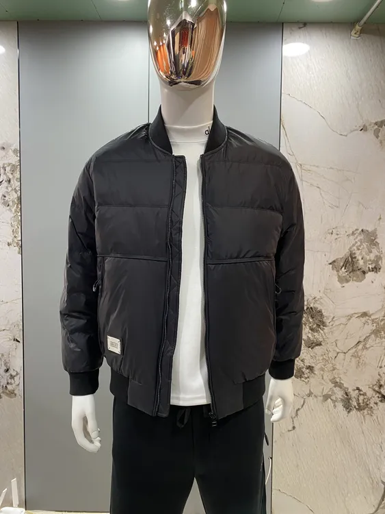 秋冬新款男士百搭品质休闲棒球领羽绒服8801