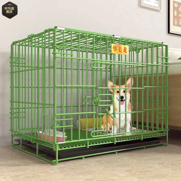 加粗纳米折叠狗笼铁笼室内小型犬狗笼子运输笼大型犬狗窝宠物笼子