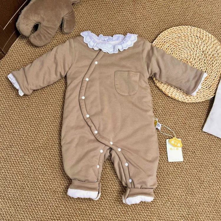 斜襟公主200克手工棉花衣保暖舒适加厚婴幼儿宝宝亲肤韩版闭裆