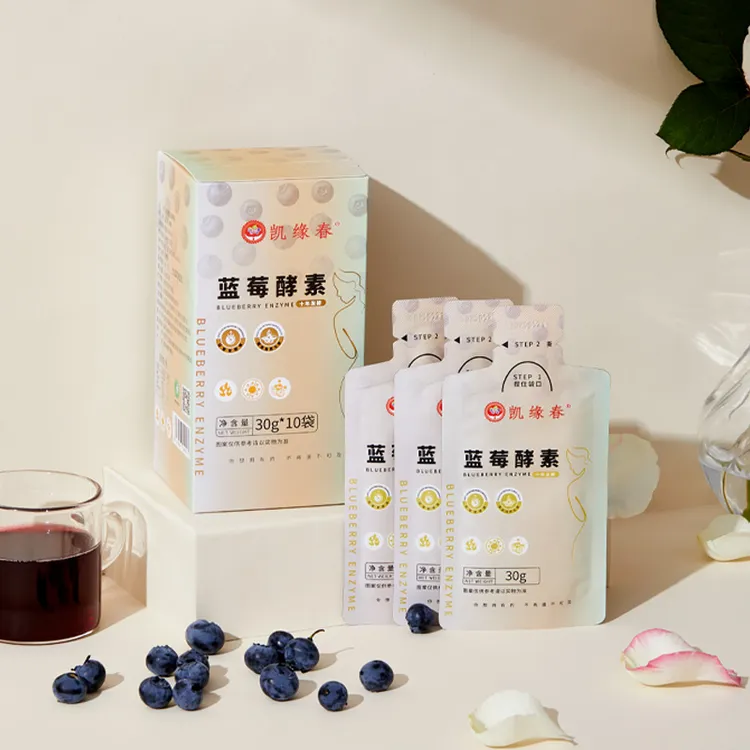 凯缘春蓝莓酵素 蓝莓原果发酵酵素 30g*10袋/盒
