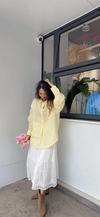 春季新款亚麻阔版文艺休闲衬衫