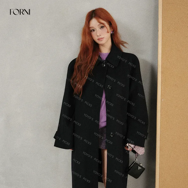 FORNI 小山羊大衣 山羊绒羊毛长款大衣