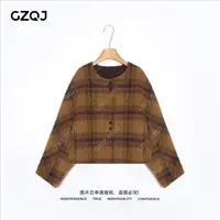 老琴私服【暖调复古】琥珀流光风苏力羊驼毛绵羊毛毛呢外套冬 98853