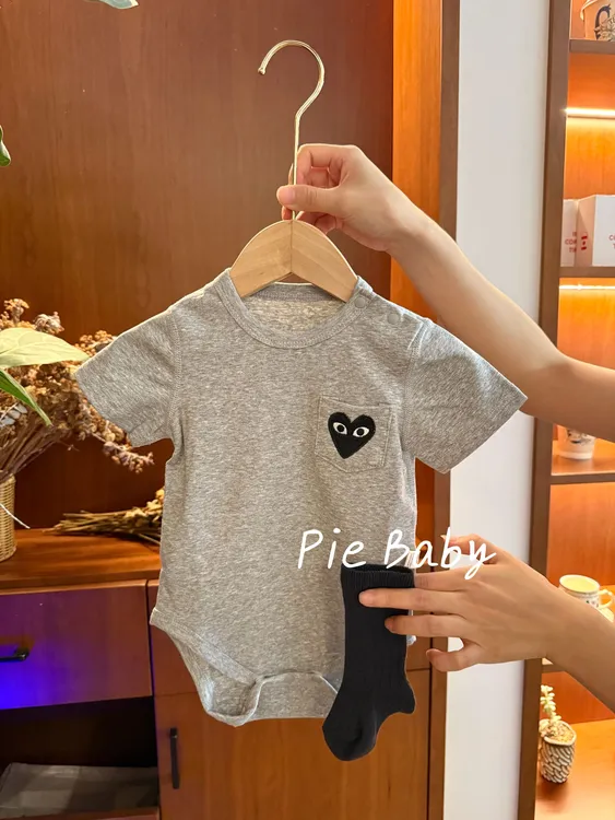 Pie baby-夏季宝宝包屁衣短袖冰瓷棉潮牌三角哈衣婴幼儿无骨新款