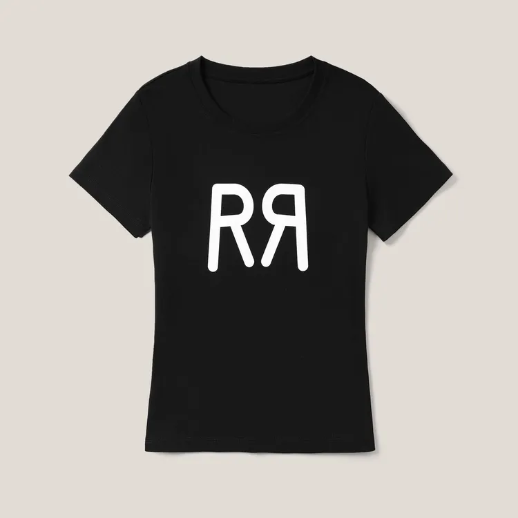 经典微标平纹针织 字母显瘦 短袖百搭T恤SS26018