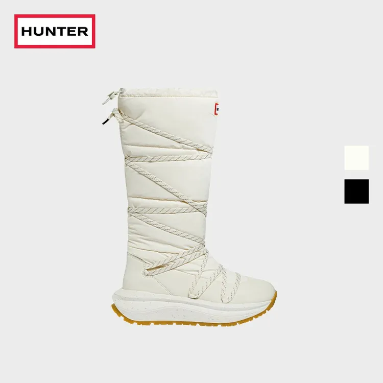HUNTER冬季男女同款保暖高筒雪地靴户外露营加绒加厚休闲雪地靴