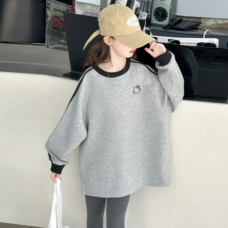 女童卫衣春秋款2025新款中大童儿童春季洋气纯棉超好看薄款打底衫
