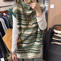 【思含】秋季新款设计感中长款套头马甲