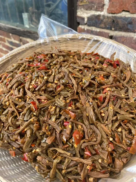 湖南邵东坛子扎菜豆角扎