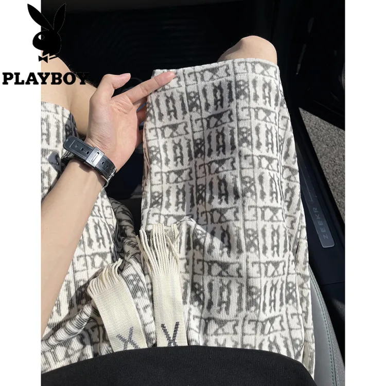 花花公子2025夏季新款男士印花短裤潮牌情侣五分裤时尚百搭休闲裤