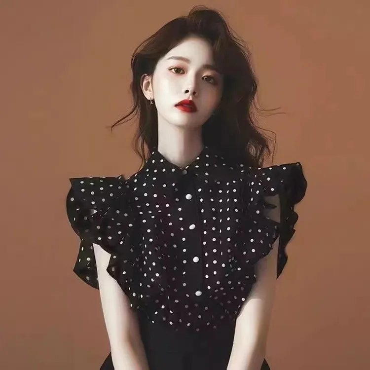 拉夏贝尔短袖衬衫女款爆款2025网红洋气女炸街纯欲慵懒风衣服女装