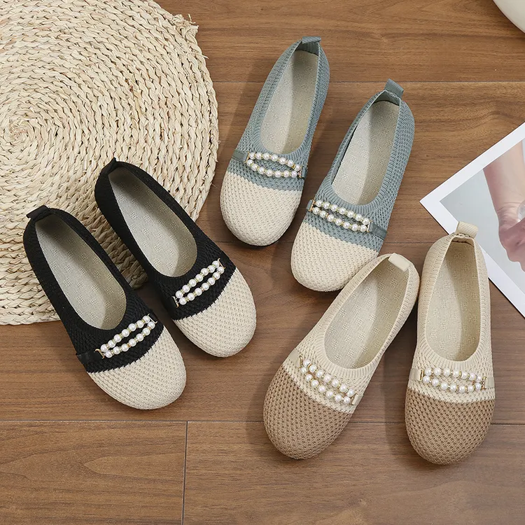 北京布鞋舒适软底透气妈妈鞋老人奶奶网面透气中老年平底春季布鞋