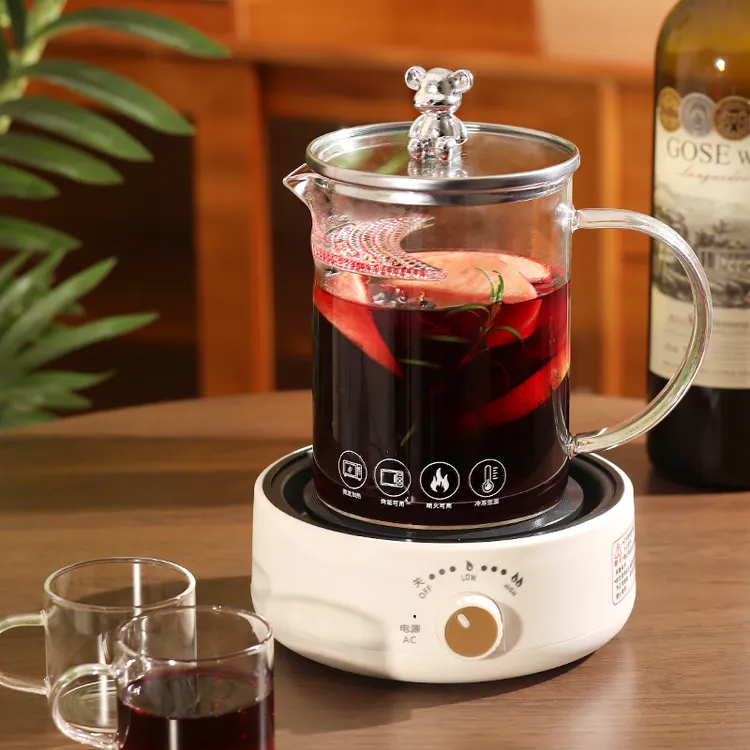 加厚玻璃茶壶透明泡茶壶带过滤煮茶壶家用耐热高硼硅办公室养生杯