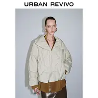 【HOT】UR2025秋季新款女时尚百搭插肩袖立领羽绒服UWG150053