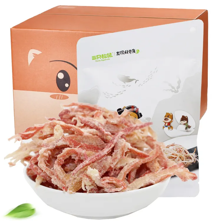 三只松鼠香烤鱿鱼丝鱿鱼条88g/袋休闲零食即食海鲜包邮