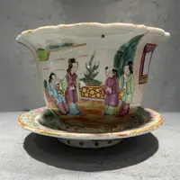 广彩西厢记人物花盆