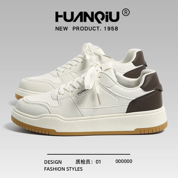 环球厚底小白鞋男款2025秋冬季新款流行增高潮流时尚百搭休闲板鞋