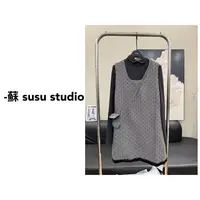 HB075秋款波点背心裙三件套(配包包)