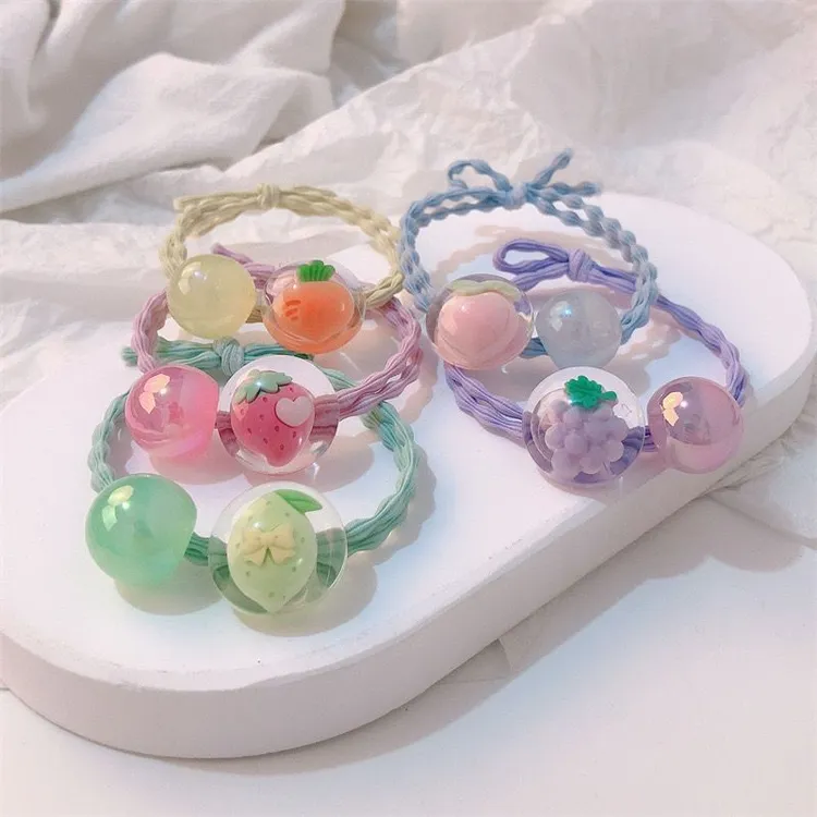 多巴胺水果发绳学生可爱简约头绳百搭高弹力扎头发橡皮筋发圈头绳