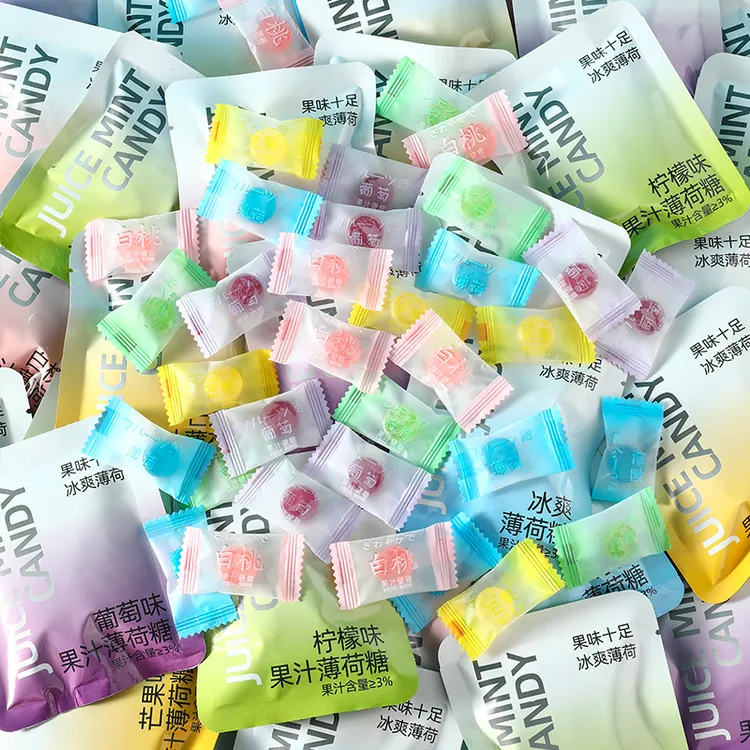 果汁水果味薄荷硬糖清凉清新口气网红解馋休闲小零食糖果婚礼喜庆