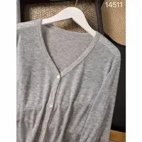 14511（部分无水洗唛，介意慎拍）WANGDAN新款V领开衫长袖防晒